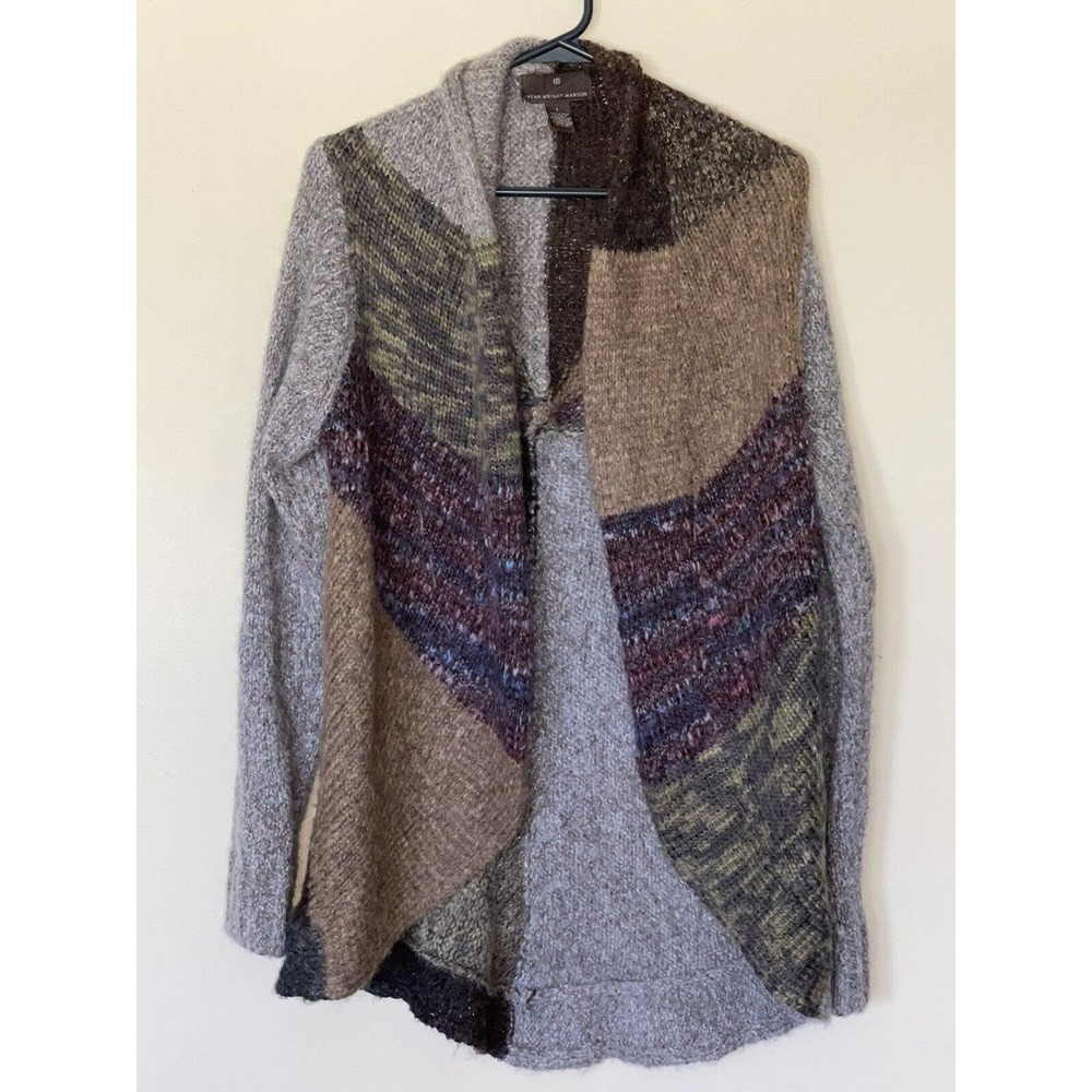 Fenn Wright Manson Womens Cardigan Sweater Open Front Wool Blend‎ W/ Alpaca (L)